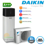 Sistema Daikin Compact R32 6 kW in pompa di calore aria-acqua per riscaldamento, raffrescamento, acqua sanitaria e collegamento impianto solare