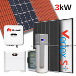 Kit impianto fotovoltaico completo da 3kW con Scaldacqua in pompa di calore CALIDO di MAXA da 200 litrii
