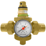 Riduttore di pressione da 3/4" M in ottone per acqua calda ad azione diretta